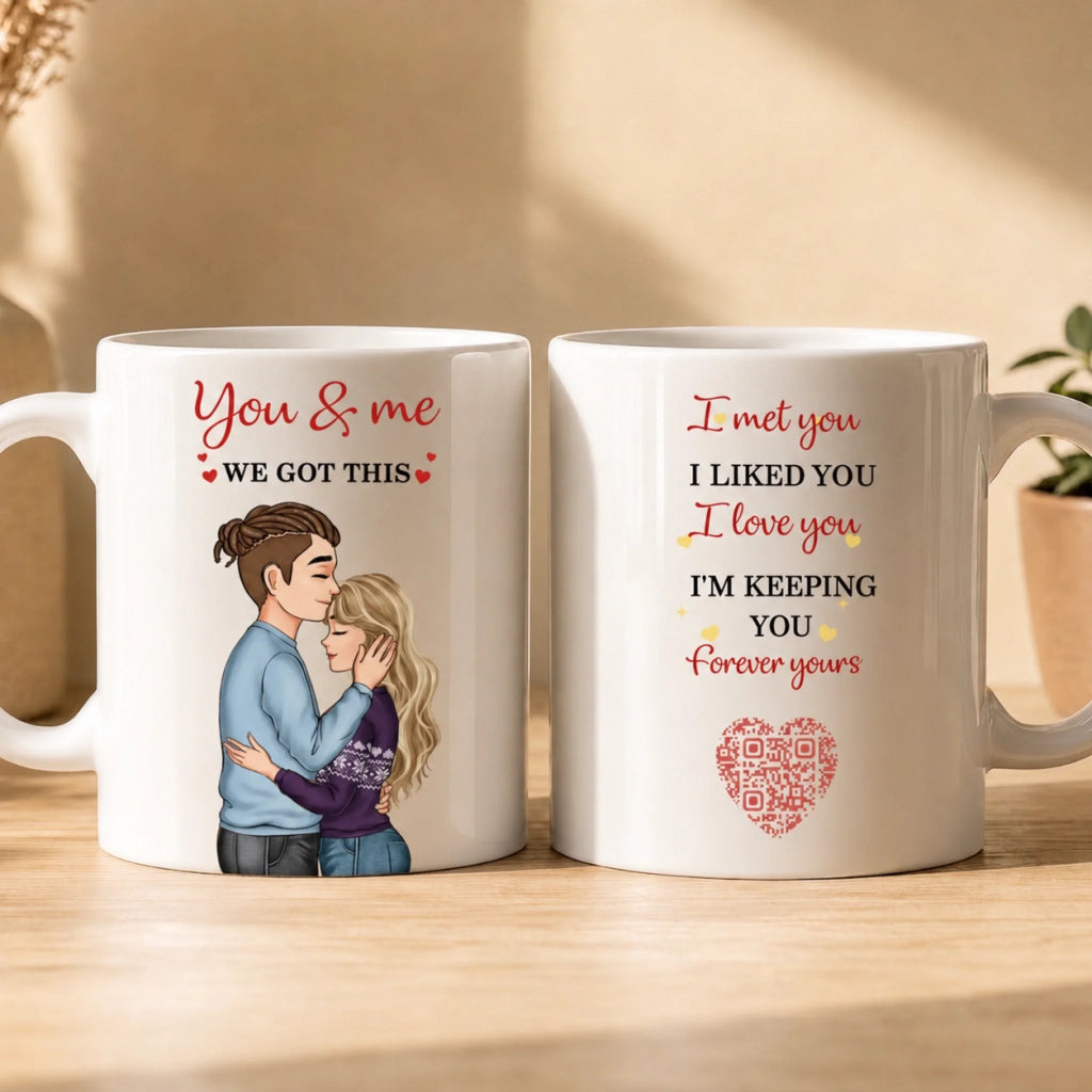 Couple Mugs - I Met You, I Liked You, I Love You