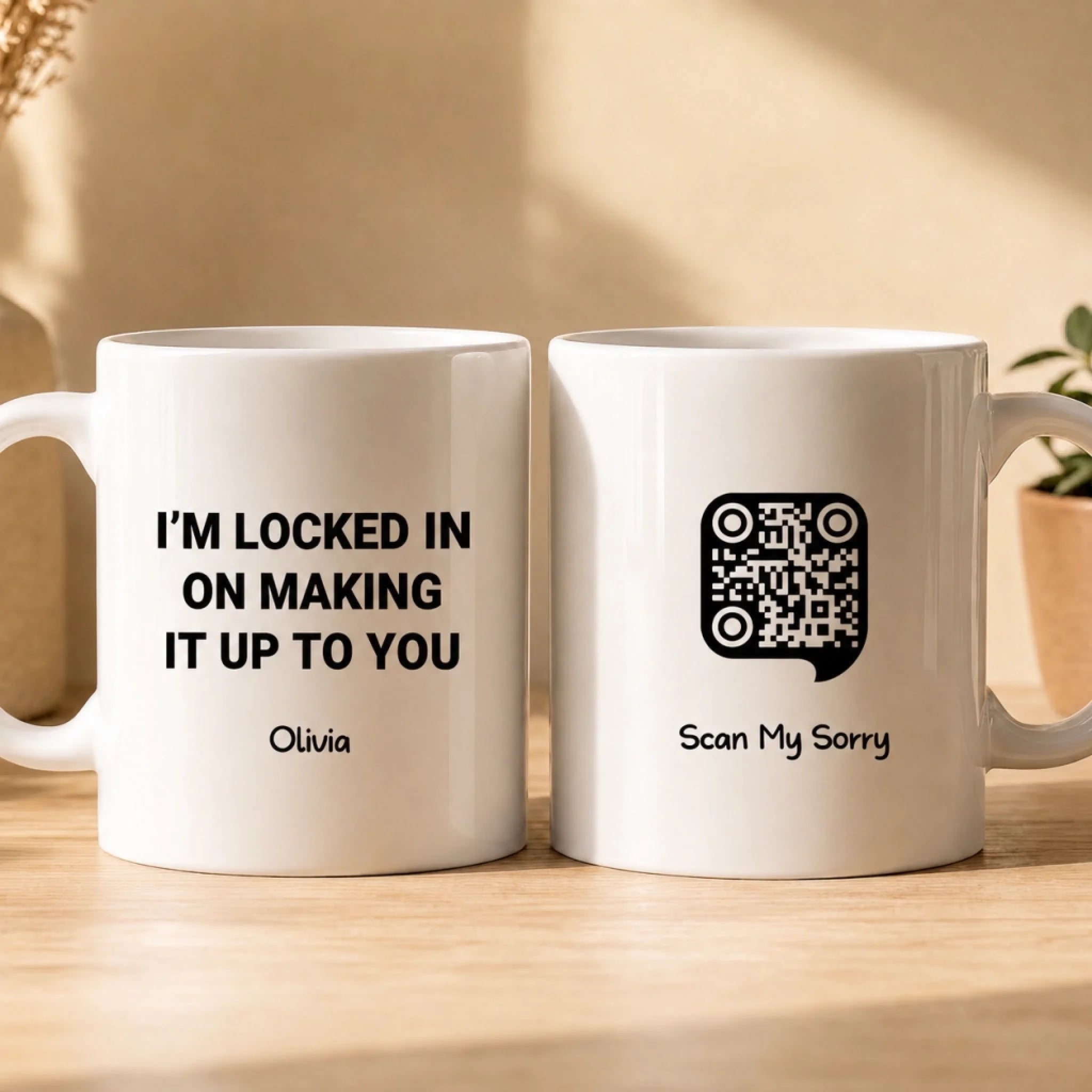 Couple Mugs - Lowkey Sorry Highkey Love You