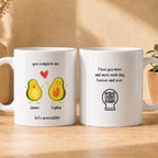 Couple Mugs - Let's Avocuddle Personalised QR Mug - Custom Name & Text